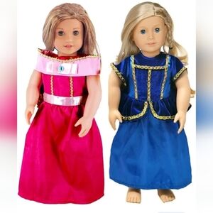 TYZEST 18 inch Doll Costumes Princess Aurora aka Sleeping Beauty and Rapunzel